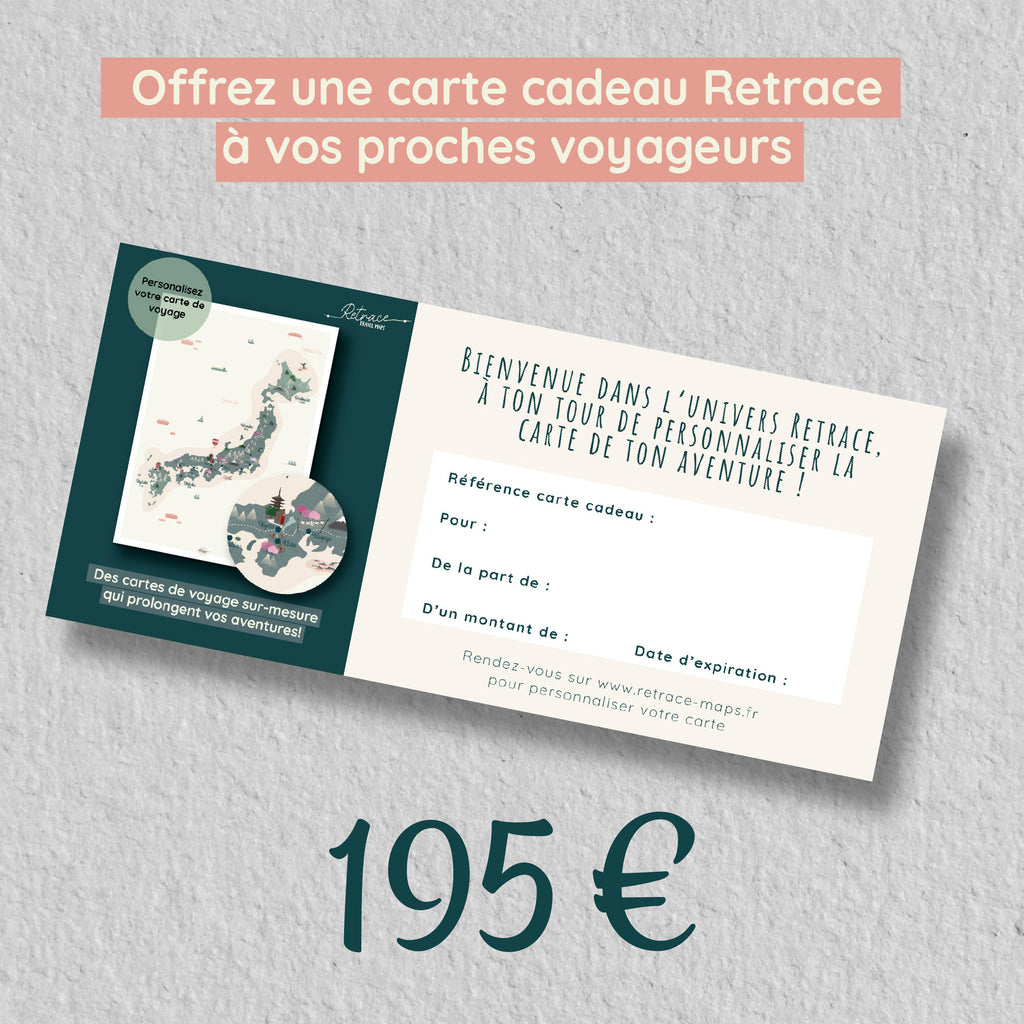 Carte cadeau Retrace