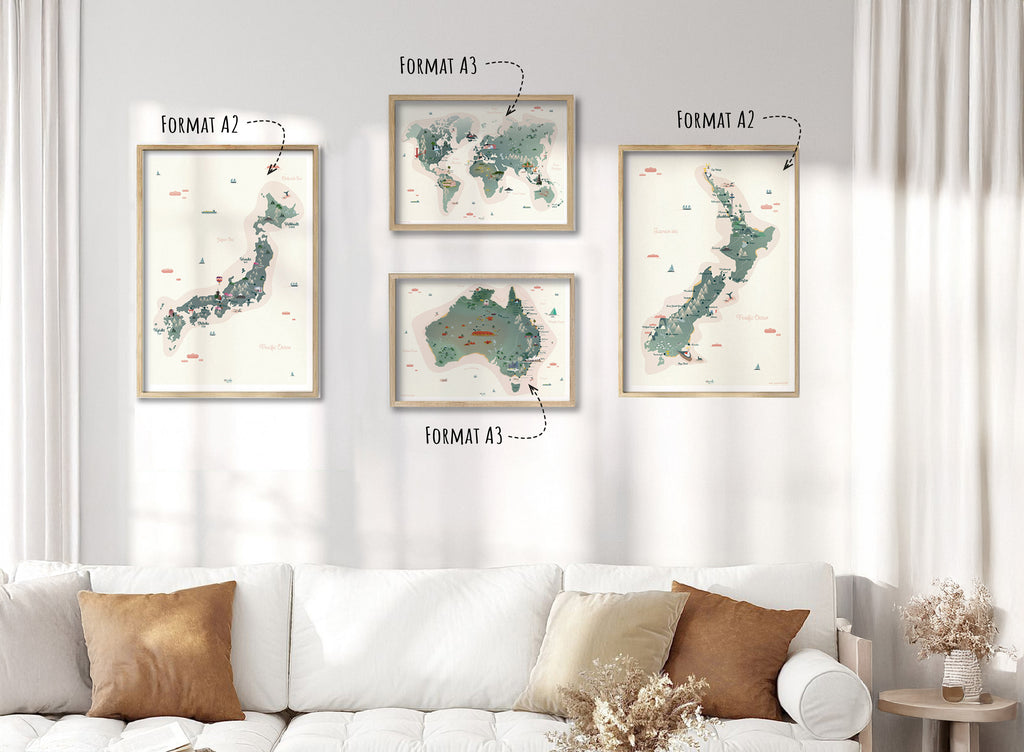 Carte personnalisée voyage au Japon