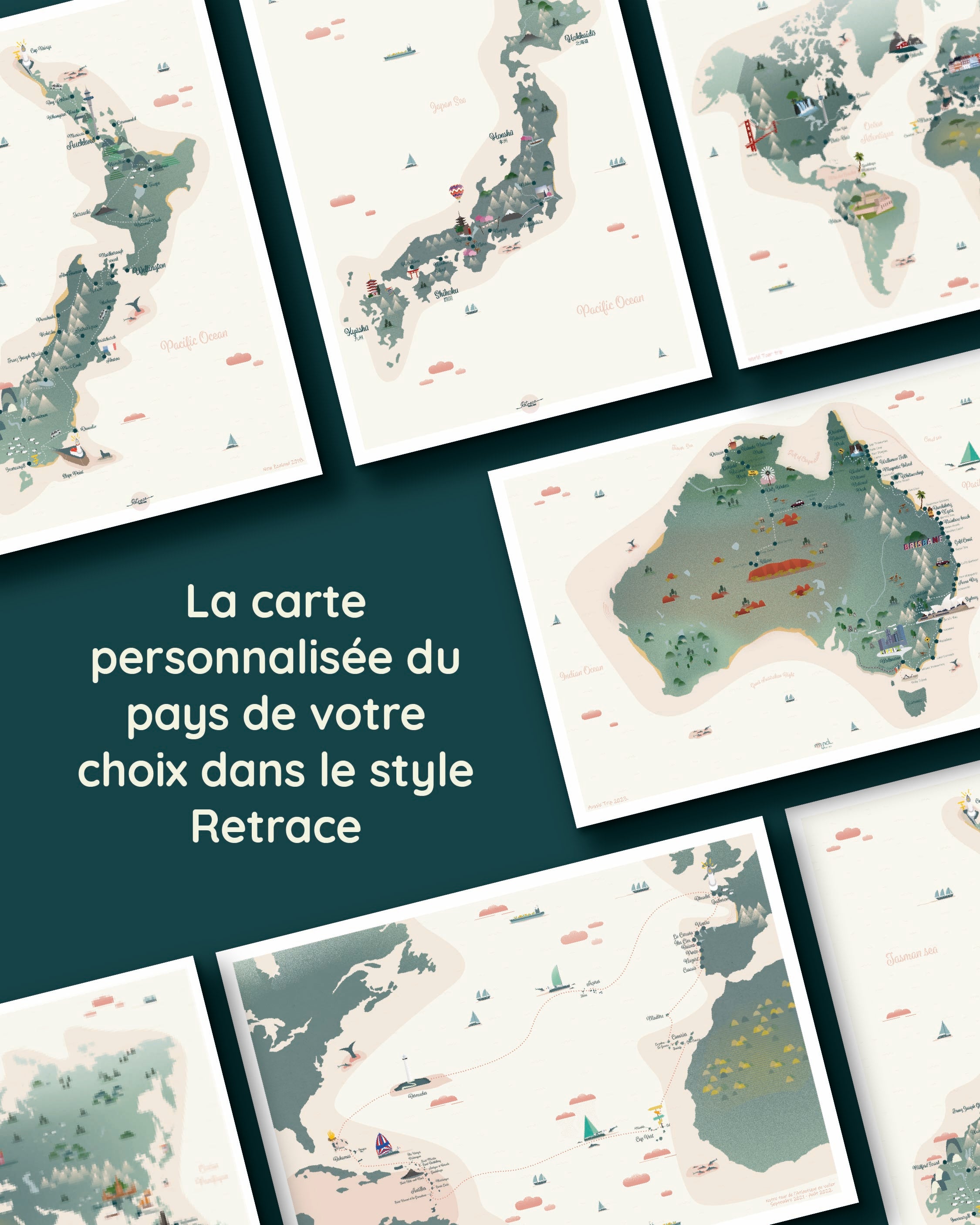 Carte personnalisée du pays de votre choix