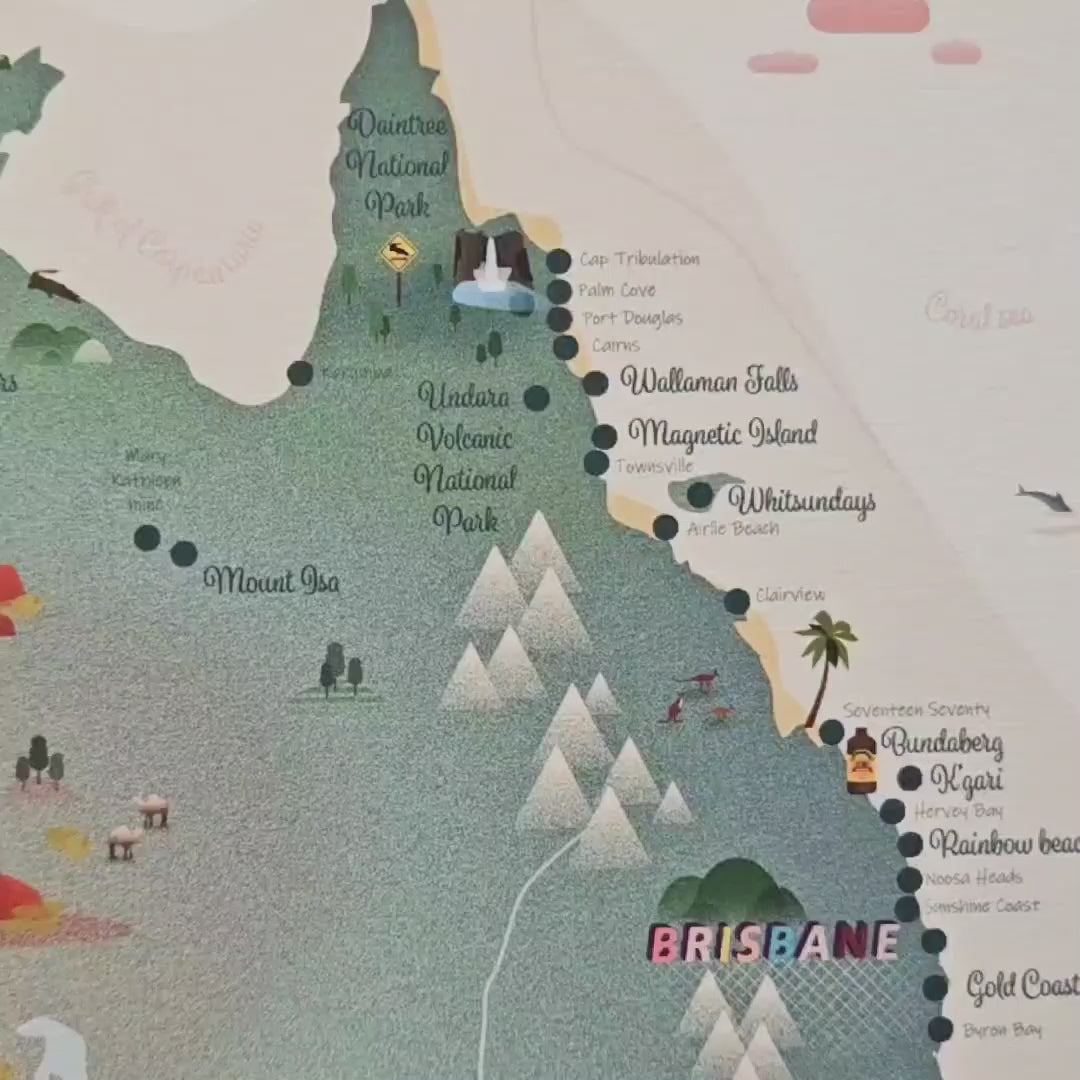 Carte illustrée de l'Australie